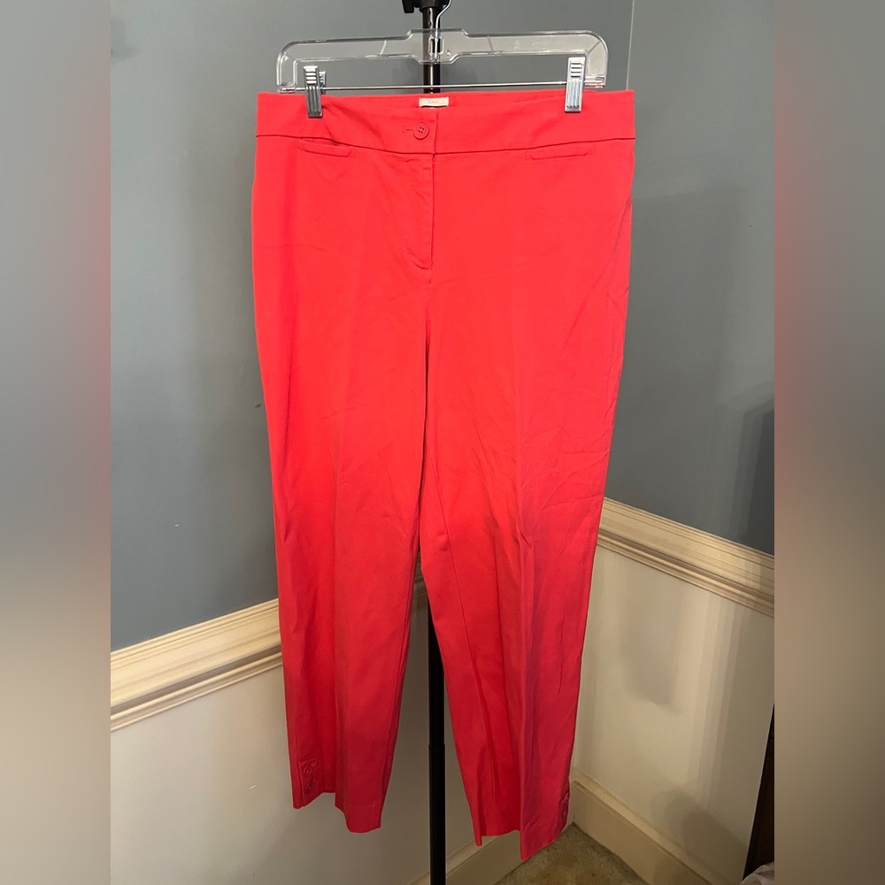 Talbots Vibrant‎ coral Trousers curvy 10